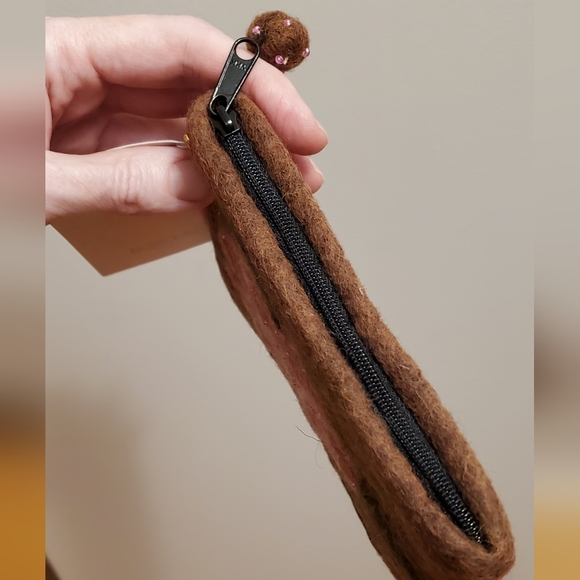 Felted Wool Zippered Pouch Purse - Picture 5 of 6